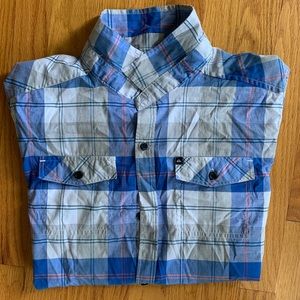 Quiksilver Boys’ Plaid Dress Shirt, XL